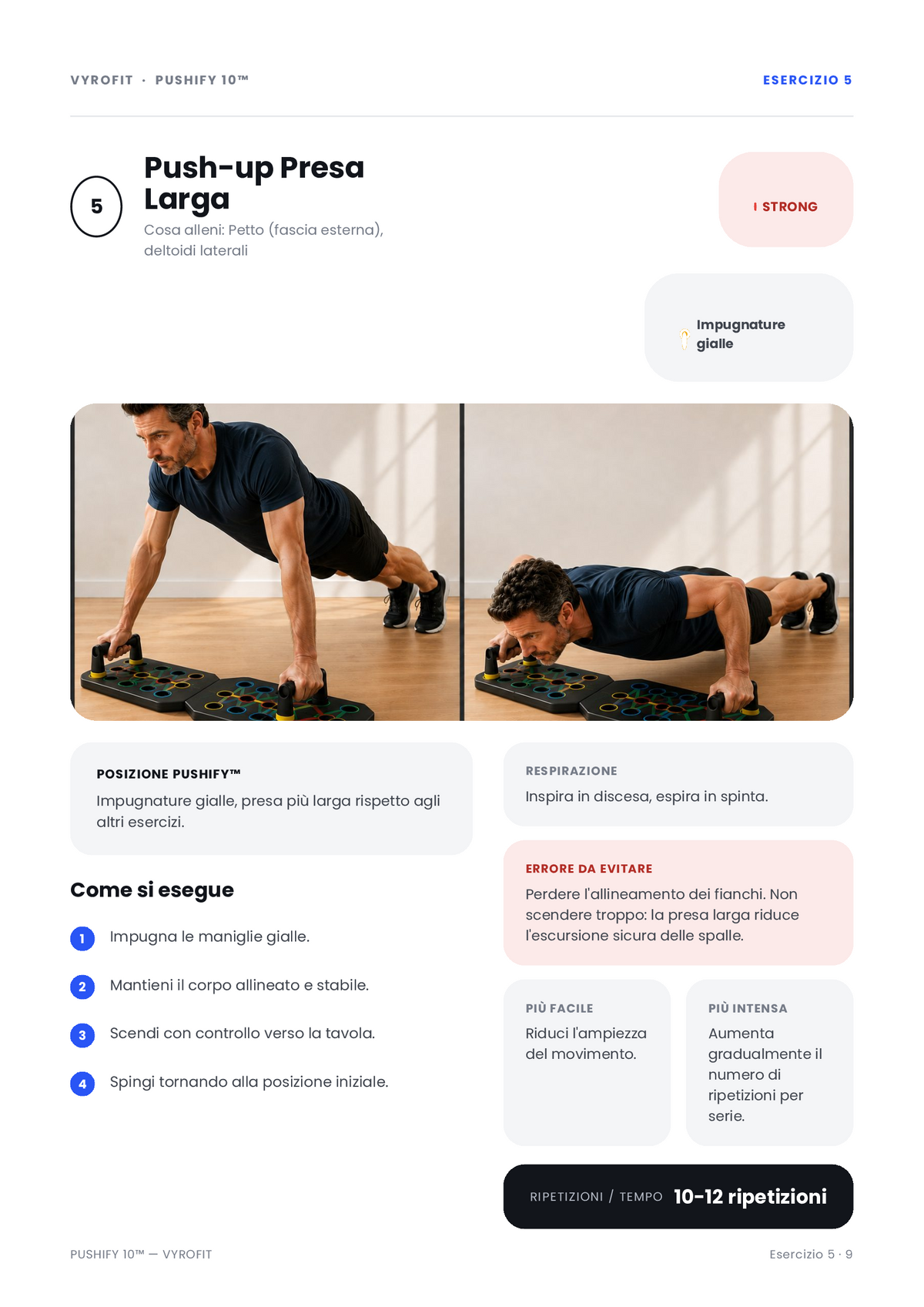 PUSHIFY 10™ - guida all'allenamento